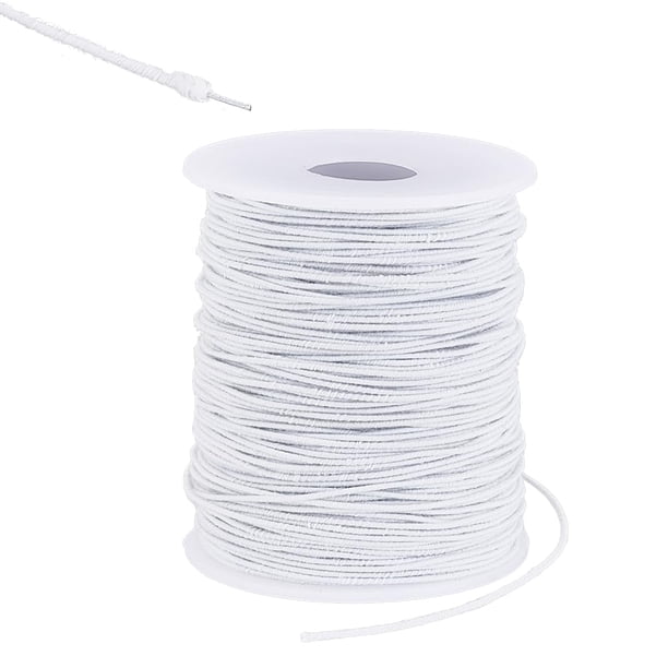 100 yardas de alambre floral blanco, calibre 18, alambre de sombrerería recubierto de algodón, alambre de hierro para tallos, ideal para suministros de costura y accesorios para la confección de alas.