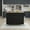 2:Black, variant on Harper & Bright Designs Kitchen Cart with Wood Top and Drop Leaf Breakfast Bar, Rolling Mobile Kitchen Island with Storage and Towel Rack