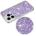 thumbnail image 3 of Allytechgroup Glitter Bling Case Compatible with Apple iPhone 13 Pro for Girls Women, Slim Fit Soft TPU Back Cover Anti-Scratch Bumper Shockproof Phone Case for iPhone 13 Pro, Purple, 3 of 5