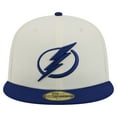 thumbnail image 2 of Men's-New Era  White Tampa Bay Lightning Chrome Two-Toned 59FIFTY Fitted Hat, 2 of 6