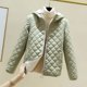 thumbnail image 1 of Chaqueta de algodón con capucha engrosada con vellón agregado Chaqueta de algodón adelgazante para mujer Chaqueta de algodón pequeña Abrigo de mujer, 1 of 6
