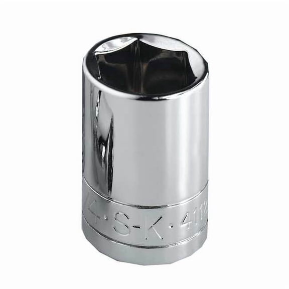 Sk Professional Tools Socket, Steel, Chrome, 9/16 in 40118