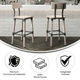 thumbnail image 4 of Flash Furniture Commercial Grade Barstool, Industrial Wood Seat, Antique White (Set of 2), 4 of 17