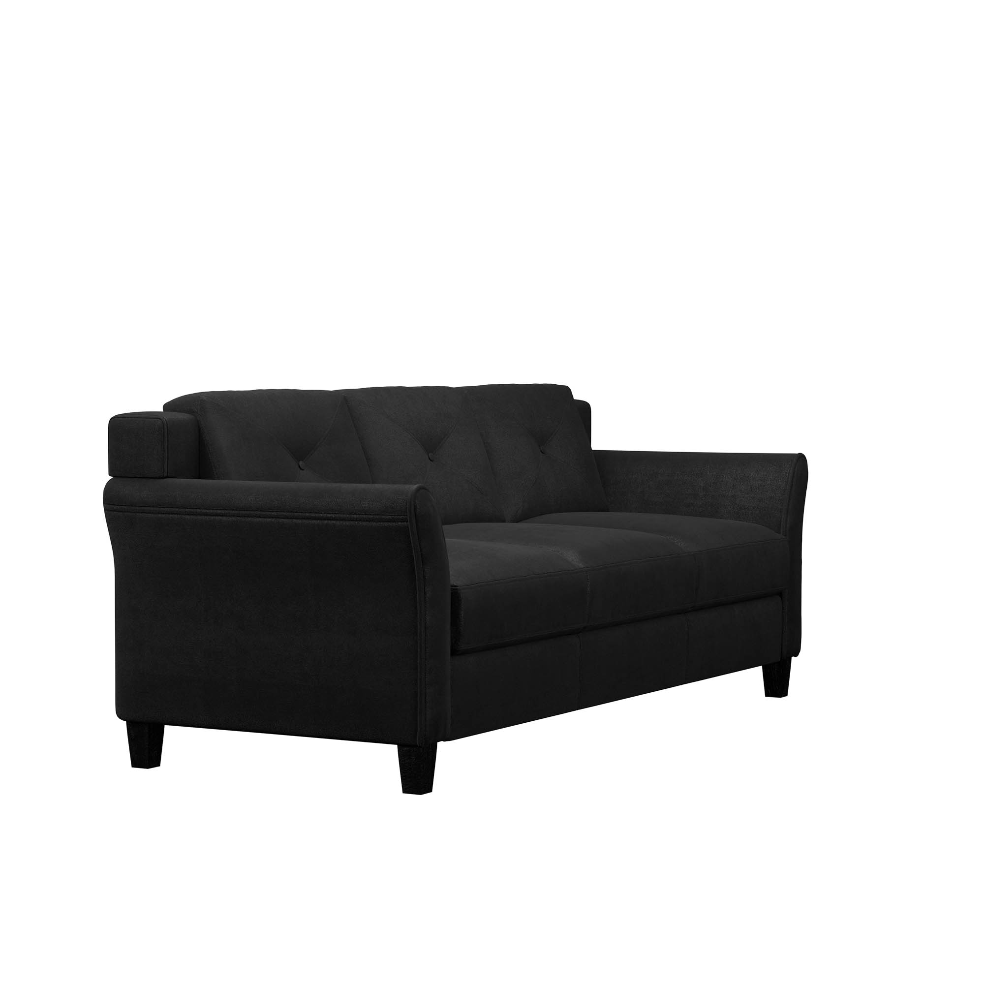 Lifestyle Solutions Taryn Curved Arms Sofa, Black Fabric - image 4 of 18