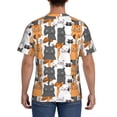 thumbnail image 2 of Naloa Funny Cats Men's T-Shirt Sport T-shirt Men's Basic Tee Casual Men's Shirt, Round Neck, Short Sleeves - Medium, 2 of 5