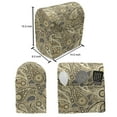 thumbnail image 4 of Paisley Stand Mixer Cover, Traditional Pattern with Flowers Leaves with Stripes Art Print, Kitchen Appliance Organizer Bag Cover with Pockets, 5 Quarts, Brown Black and White, by Ambesonne, 4 of 4