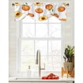 thumbnail image 3 of Peach Fruit Window Curtain Kitchen Cabinet Coffee Tie-Up Valance Curtain Rod Pocket Short Curtain, 3 of 6
