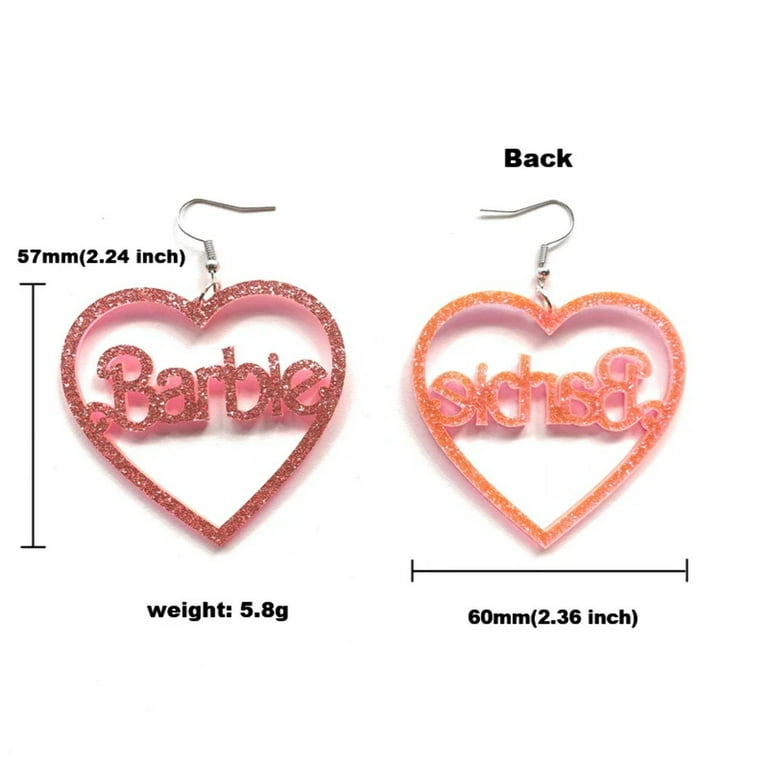 Large Earrings for Women Exaggerated Big Acrylic Barbie Earrings for Girls  Pink Colour 2023 Trending Party Jewelry Gift - AliExpress