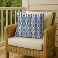 thumbnail image 5 of Creative Products Herringbone Print Blue 18 x 18 Indoor / Outdoor Pillow, 5 of 8