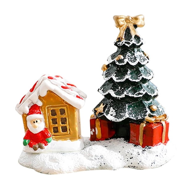 Figura de resina para árbol de Navidad, adorno para árbol de Navidad, regalo de cumpleaños, ventana de cocina Papá Noel