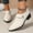 White, variant on Willtoo Women's Low Chunky Block Heels Pumps Decor Comfortable Slip-on Heeled Loafers Evening Party Dress Shoes for Office Business