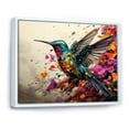 thumbnail image 2 of Designart "Wingbeat Wonder of Colorful Hummingbird III" Animals Framed Wall Art - Modern Farmhouse Green Hummingbird Entryway Framed Wall Art Print, 2 of 6