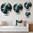 thumbnail image 4 of Designart "Marble Liquid Ink Blue and White I" Abstract Marble Round Metal Art, 4 of 5