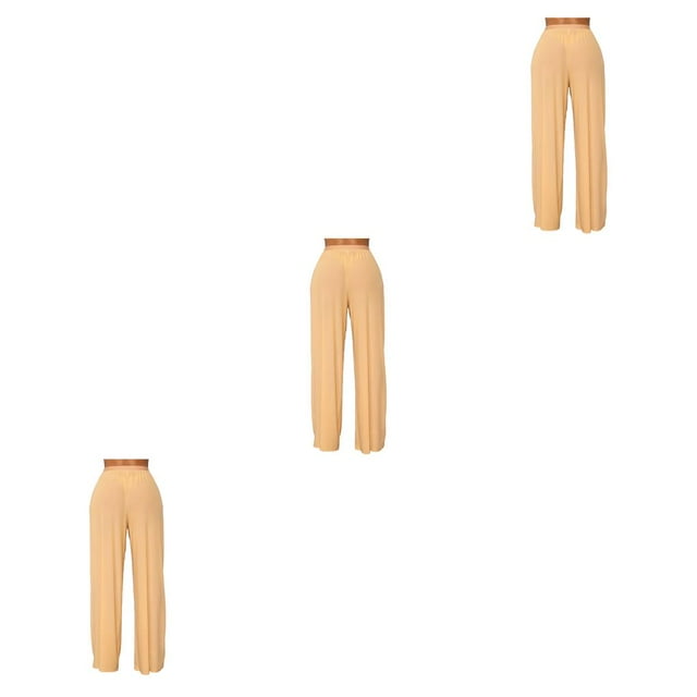 Sonducket Pantalones de playa para mujer Ropa de playa Ropa cómoda Suelta Pantalones transparentes Oceanside Natación Vocación Albaricoque XXL Albaricoque XXL 3piezas Sonducket CBP225477