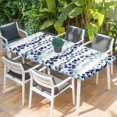 thumbnail image 2 of Blue Weeping Eucalyptus Table Cloths for 6 Foot Rectangle Tables, Spring Summer Farmhouse Leaves Patio Waterproof Elastic Fitted Tablecloths, Washable Rectangular Table Cover for Camping, 2 of 8