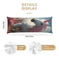 thumbnail image 2 of KLL Ultra Soft Microfiber Body Pillow Cover/Pillowcases 20"x54" with Hidden Zipper Closure-Flower White Horse (2), 2 of 5