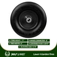thumbnail image 6 of WOLF PACK 2 Pack 11x6.00-5 Flat Free PU Tire and Wheel, Smooth Tread Tire for Zero Turn Mowers, 5.875" Centered Hub and 3/4" Bushings Size, 400lbs Capacity, Universal Fit Adapter Kit included, 6 of 6