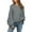 Gray, variant on Women's Cable Knit Sweater Batwing Sleeve Oversized Slouchy Pullover (Green, S)