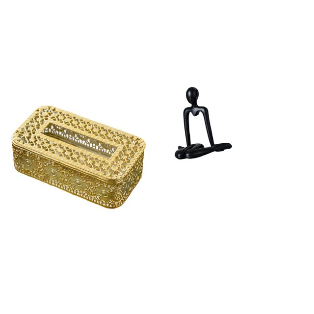 Caja de pañuelos,Dispensador de pañuelos para baño,Figura de escritorio,Escultura abstracta de pensador para decoración de oficina y hogar.,Figura decorativa de escritorio,decoración