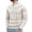 White, variant on Atkumj Knit Sweater Men Trendy Button Cross-Over Mock Neck Chest Aran Cable Knit Ribbed Sweater Loose Solid Color Long Sleeve Vintage Sweater for Men S