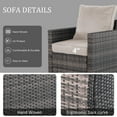 thumbnail image 2 of Decksplore 5 Piece Patio Furniture Set All Weather Wicker Outdoor Sectional Sofa,High Back Patio Chairs and Ottomans for Porch,Garden,Backyard White, 2 of 8