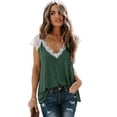 thumbnail image 2 of LYXSSBYX Summer Shirts for Women Plus Size Fashion Woman V-Neck Short Sleeve Lace Tops T-Shirt Tees Loose Short Blouse, 2 of 5