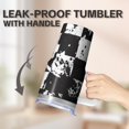 thumbnail image 5 of 20oz Geometric Pattern Stainless Steel Travel Mug, Double Wall Insulated Tumbler with Handle Leak Proof Straw Lid, 5 of 5