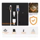 thumbnail image 3 of Cable Tipo C USB (10 Piezas) Carga Rápida Datos 2.4a U-Volt Color Blanco, 3 of 8