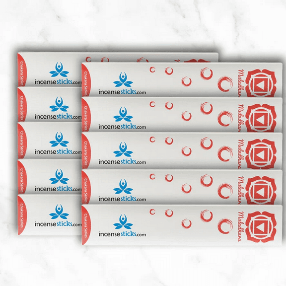 Muladhara Incense 8" 12 Sticks -10 Packs - 12 Incense Sticks per Pack | Patchouli based Concoction