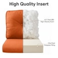 thumbnail image 2 of POCASSY Patio Furniture Cushions Set of 4, 22.5"*22.5" Outdoor Cushion for Patio Furniture, Water Resistant, Fade Resistant, Deep Seat and High Back Cushion for Chair, Sofa, and Couch, Orange, 2 of 9