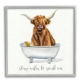 thumbnail image 4 of Stupell Industries Highland Cattle Bathtub Stay Calm Soak On Phrase, 24 x 24, Design by Donna Brooks, 4 of 5