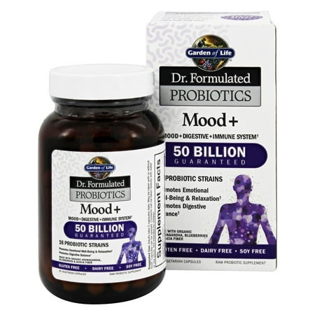 Garden of Life - Dr. Formulé Probiotiques Mood + 50 milliards - 60 capsules végétariennes