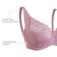 thumbnail image 4 of Women Bra Unlined Underwire Full Figure Lace Bra Plus Size Full Coverage Unpadded Bra Lace Bra, 4 of 6