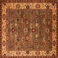 thumbnail image 1 of Ahgly Company Indoor Square Oriental Orange Industrial Area Rugs, 4' Square, 1 of 4