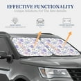 thumbnail image 4 of Balery 2 Piece Lavender Flowers Car Windshield Sun Shade|Foldable Front Windshield Shade for Car Front Window for Most Sedans SUV Truck-Medium, 4 of 7