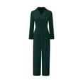 thumbnail image 3 of Trouser Suit Ladies Wedding Festive Long Jumpsuit V-Neck Playsuit With Wide Leg Trouser Suit Playsuit Business Suit Overall(M), 3 of 6