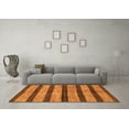 thumbnail image 3 of Ahgly Company Indoor Round Oriental Orange Modern Area Rugs, 4' Round, 3 of 4