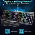 thumbnail image 6 of RaceGT Wired Gaming Keyboard, Colorful LED Backlit Anti-ghosting Computer Keyboard with Wrist Rest, Spill-Resistant Design, Multimedia Keys, Quiet Ergonomic Keyboard for Windows Laptop PC Mac, 6 of 7