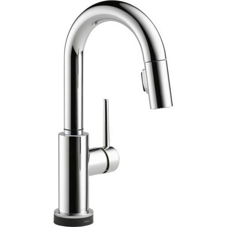 Delta Trinsic Single Handle Pull-Down Bar / Prep Faucet with Touch Technology in Chrome