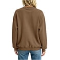 thumbnail image 7 of Zysthvn Fall Womens Crewneck Sweatshirt Lightweight Pullover Corduroy Casual with Pockets Long Sleeve Sweatshirts for Women Solid Tops, 7 of 7