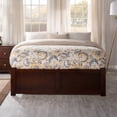 thumbnail image 4 of AFI Concord Full Solid Wood Platform Bed with Footboard & Twin Trundle, Walnut, 4 of 8