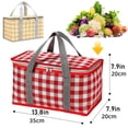 thumbnail image 6 of Insulated Picnic Bag Reusable, Beach Bag Cooler Bags, Cooler Bags with Zippered Top - Insulated Bag for Hot or Cold, Picnic, Beach, Food Delivery, Outdoor (13.8x7.9x7.9 in), 6 of 7