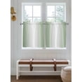 thumbnail image 7 of Half Window Curtains 24 Inches Long, Sage Green Ombre Window Treatment Curtain Drapes, Sage Green White Gradient Modern Short Curtains Tiers for Kitchen Over Sink, 27.5"x24", 2 Panels, 7 of 7