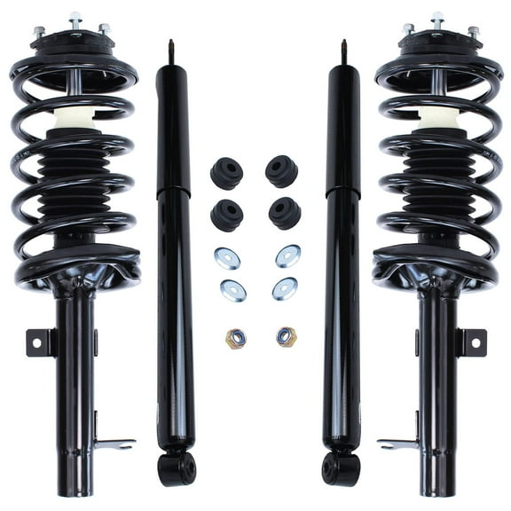 Detroit Axle - Front Struts w/Coil Spring Rear Shock Absorber Replacement for 2000-2005 Ford Focus [Excludes SVT & Wagon Models]