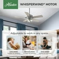 thumbnail image 6 of Hunter 52 inch Indoor Ceiling Fan with LED Lights and Remote Control - Standard Mount Ceiling Fan, 5 Blades, For Bedroom, Living Room, or Kitchen, 3 inch Downrod - Crestfield 51857, Matte Silver, 6 of 17