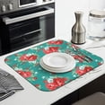 thumbnail image 6 of Dish Drying Mat Drainer Pads - Extra Large Microfiber Drying Mats for Dishes Kitchen Counter Super Absorbent Pads for Draining Racks (Green,16"x18" ), 6 of 7