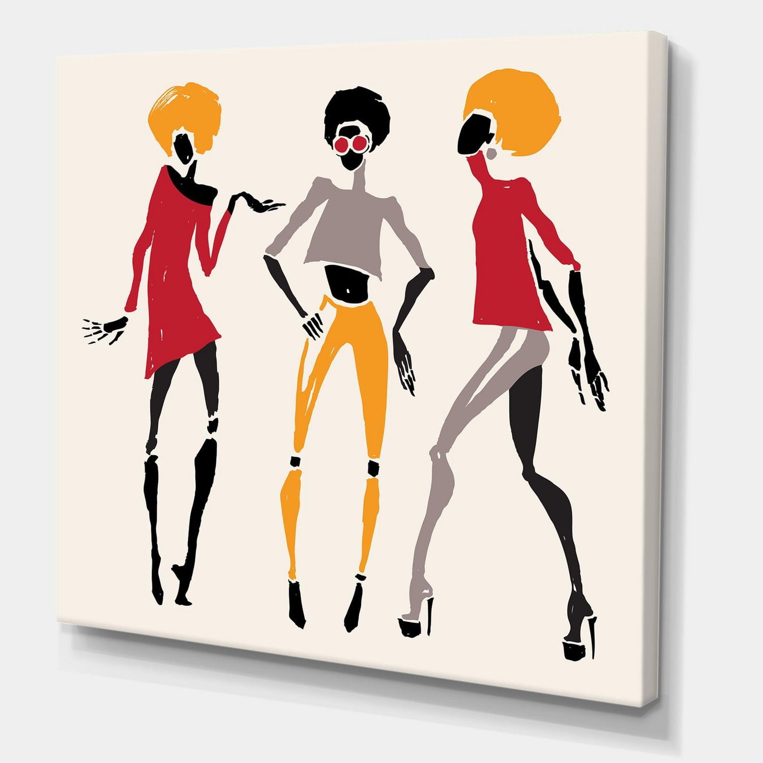 Designart African American Women Silhouettes I Canvas Wall Art