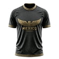 thumbnail image 4 of Mexico 2026 Soccer Cup Fan Jersey for Men, Crewneck Short Sleeve T-Shirt with Winged Totem & Geometric Print, Lightweight Breathable Athletic Top, 1 PC Dark Gray L, 4 of 4