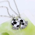 thumbnail image 4 of Football necklace, football, friendship panda, two-part sports necklace (metal), 4 of 5