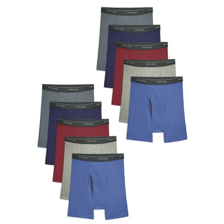 Fruit of the Loom Men's 5+5 Bonus Pack CoolZone Fly Dual Defense Assorted Boxer Briefs